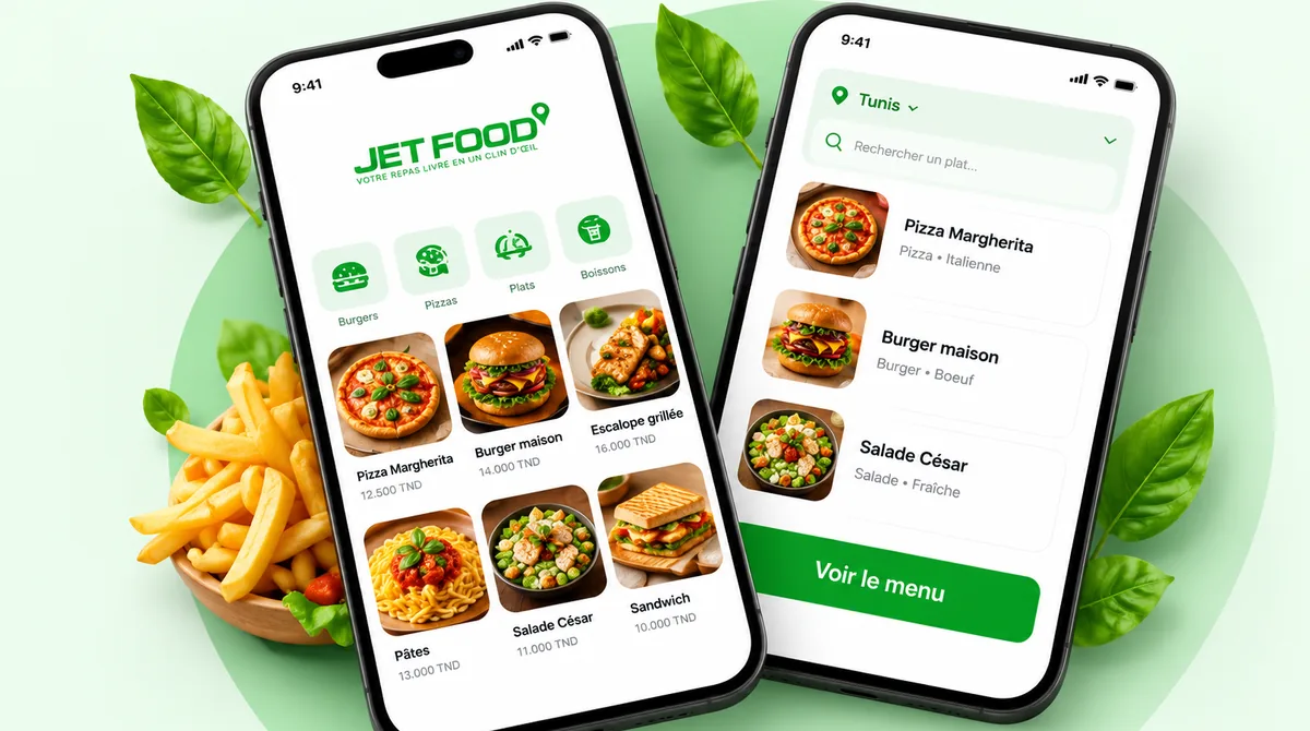 Aperçu de l'application Jetfood